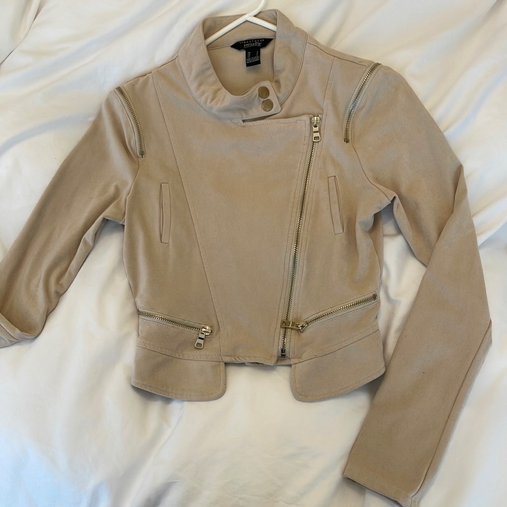Tan Jacket With Gold Accents